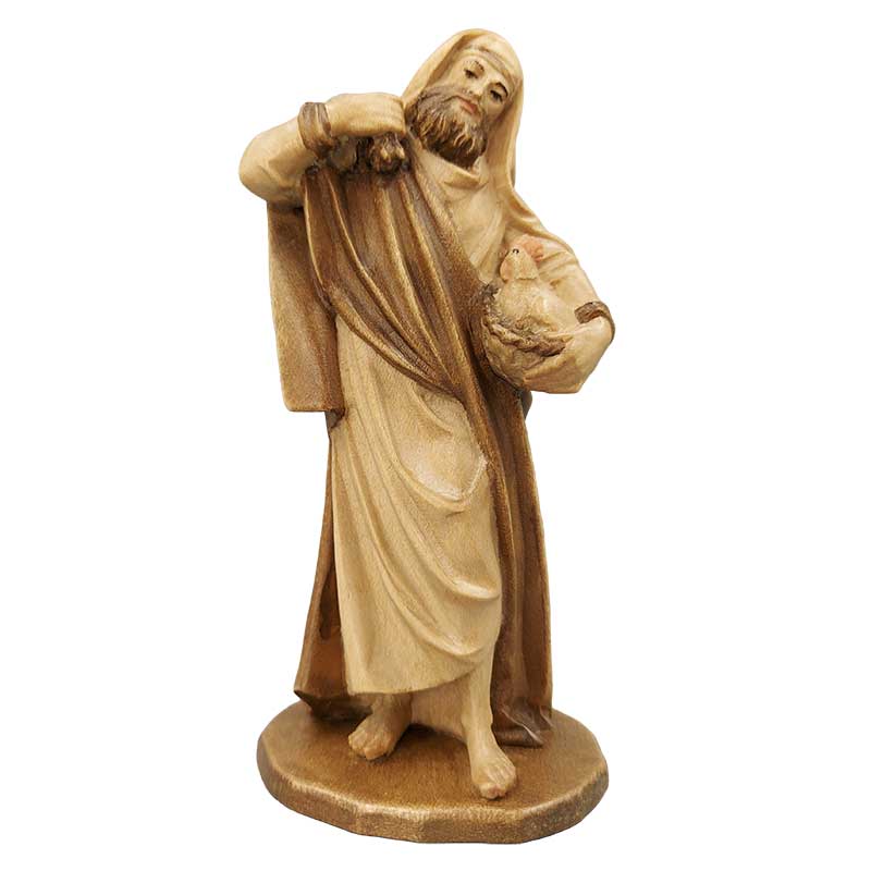 Orientalischer Hirt mit Korb und Hühner