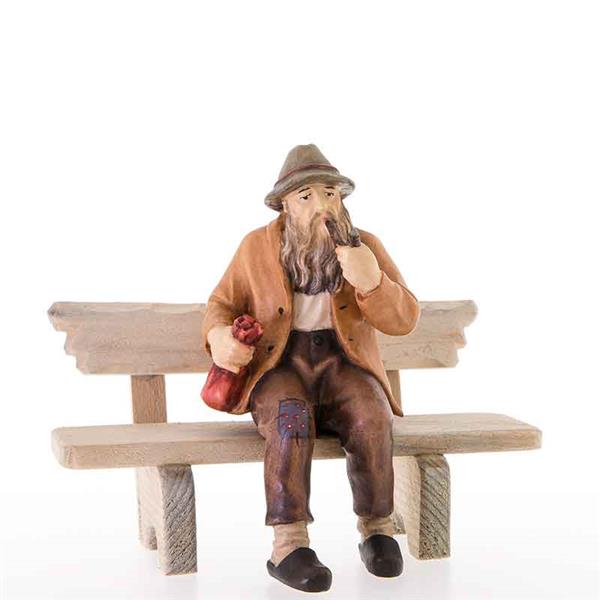 Sitzender Mann mit Bank Sitzender Mann mit Bank