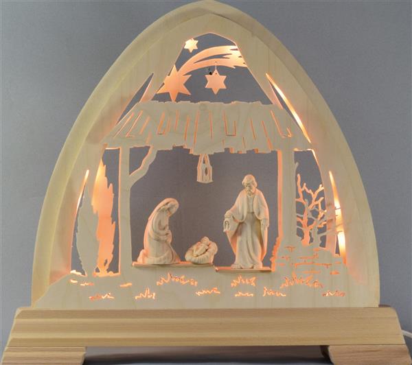 Gotischer Bogen LED mit Rudolf Familie 9 cm