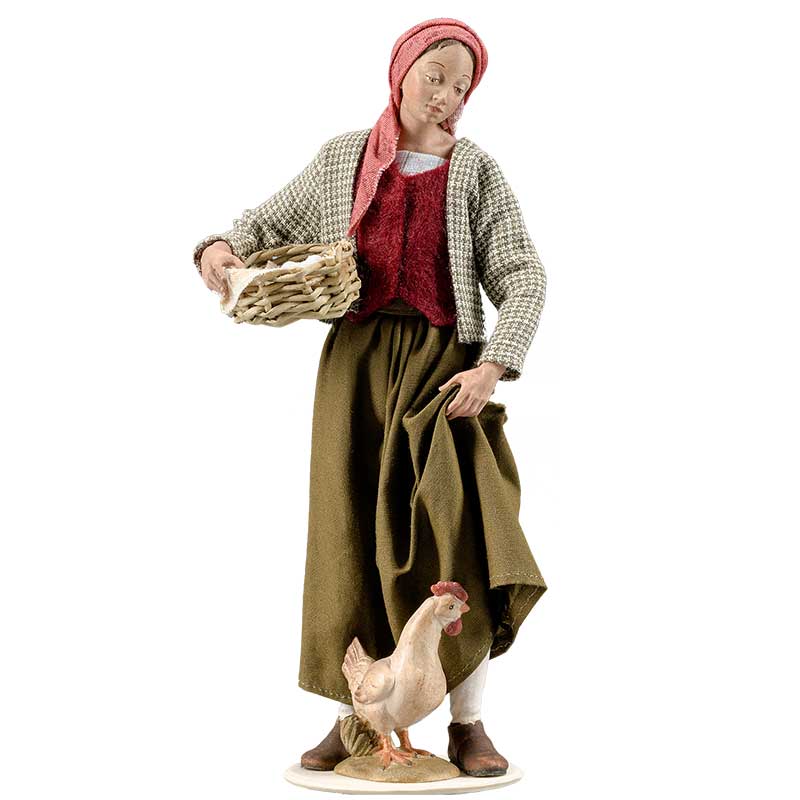 Frau mit Henne Frau mit Henne