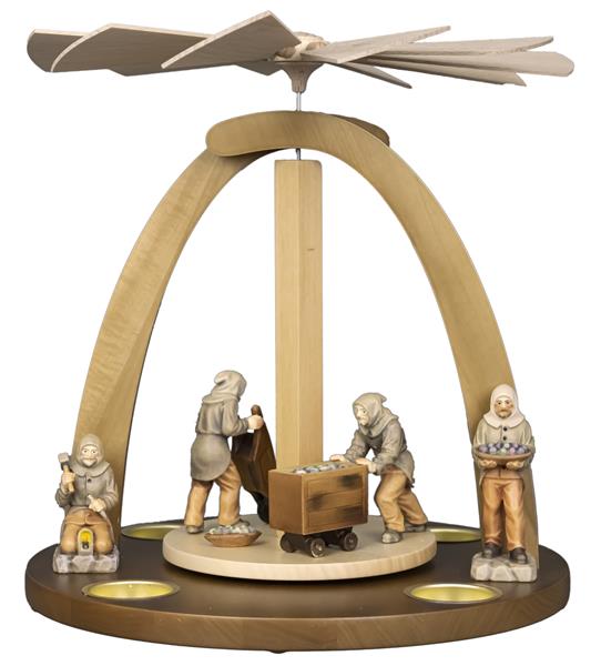Pyramide mit 4 Berghäuern in 10 cm