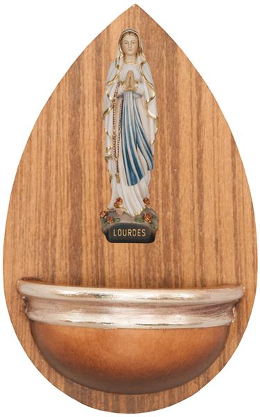 Weihwasserbecken Laminat mit Lourdes Madonna Weihwasserbecken Laminat mit Lourdes Madonna