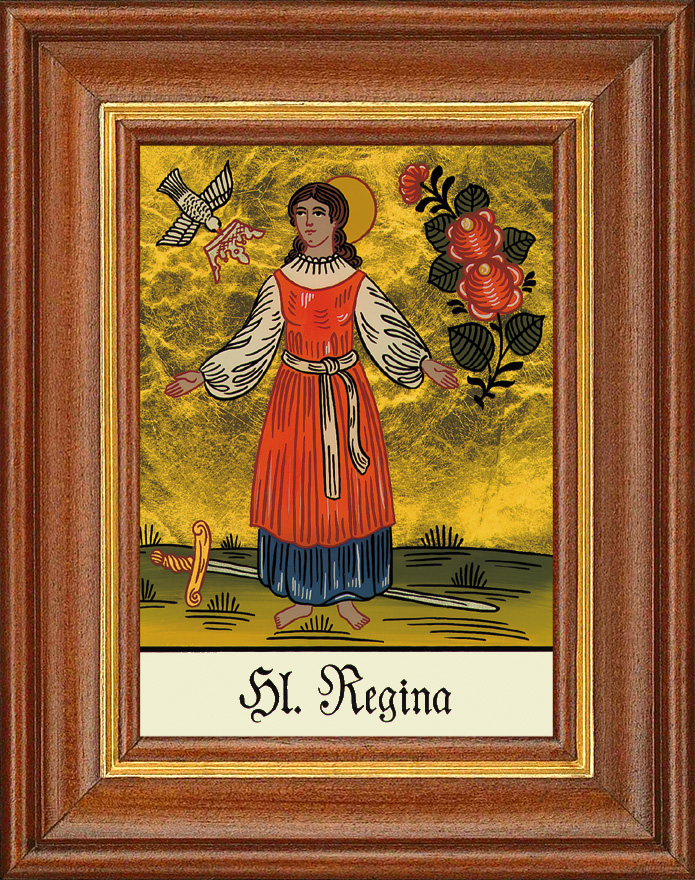Hl. Regina - Hinterglasbild Hl. Regina - Hinterglasbild