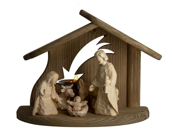 Sternstall mit Hl. Familie Ochs Esel ANNA Sternstall mit Hl. Familie Ochs Esel ANNA