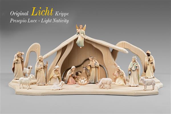 Licht Krippenset 17 Figuren + Stall Licht Licht Krippenset 17 Figuren + Stall Licht