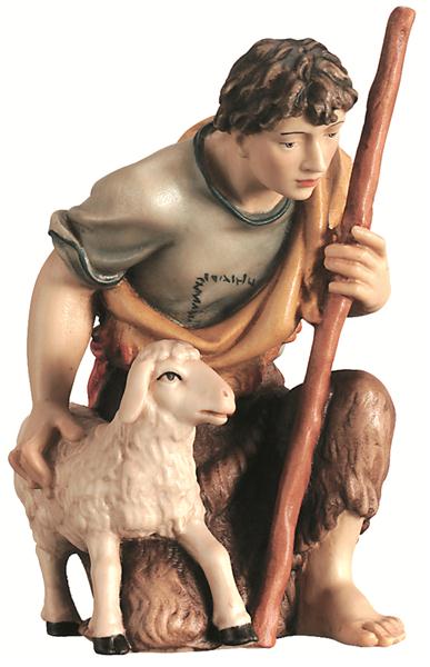 Schafhirte kniend