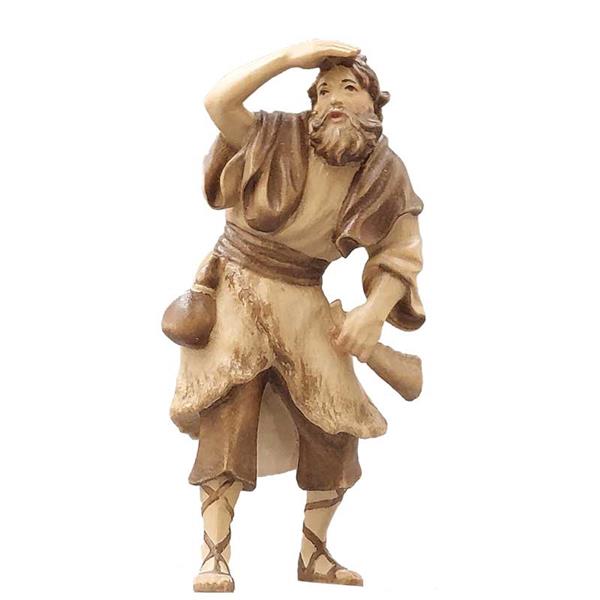 Hirt mit Hand an Stirn haltend und Horn Hirt mit Hand an Stirn haltend und Horn