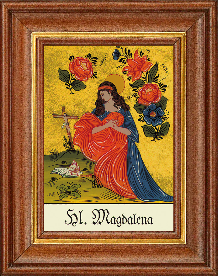 Hl. Magdalena - Hinterglasbild Hl. Magdalena - Hinterglasbild