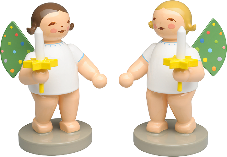 Engel mit farbigen Flügelpunkten
