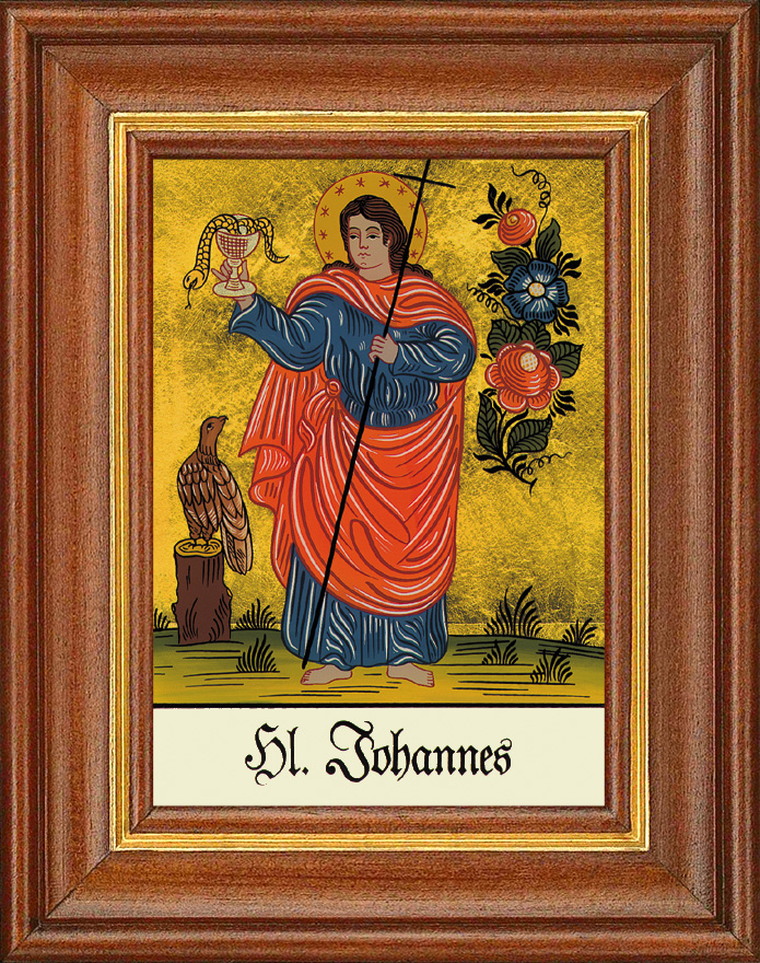 Hl. Johannes Ev. - Hinterglasbild Hl. Johannes Ev. - Hinterglasbild