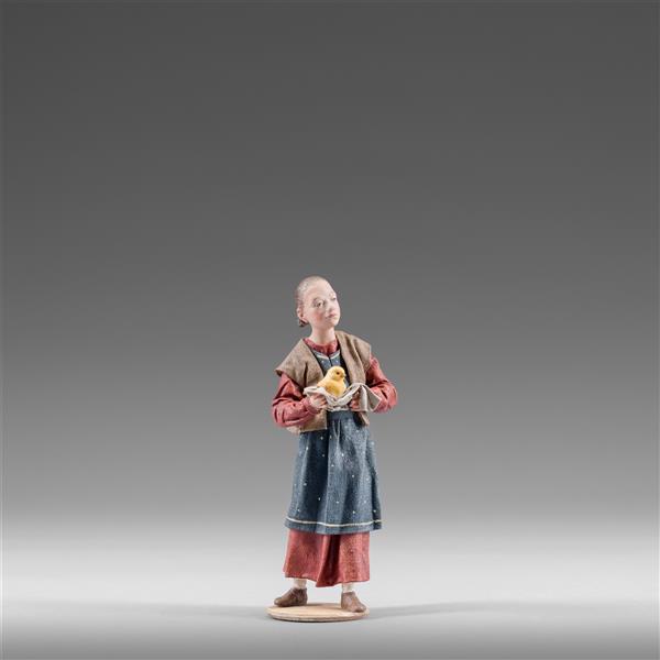 Mädchen mit Kücken Mädchen mit Kücken