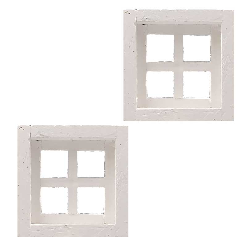 Heimatliches Fenster mit Rahmen, 2 Stück