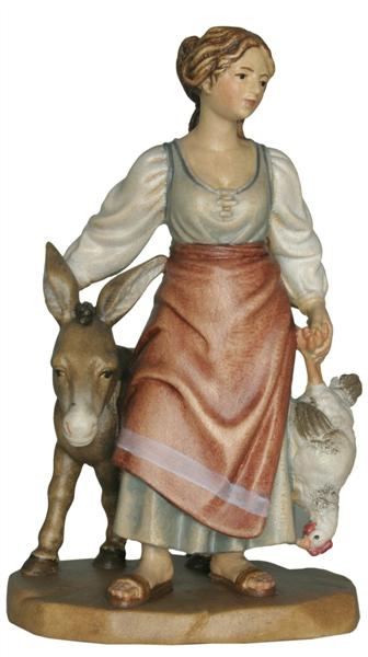 Frau mit Esel