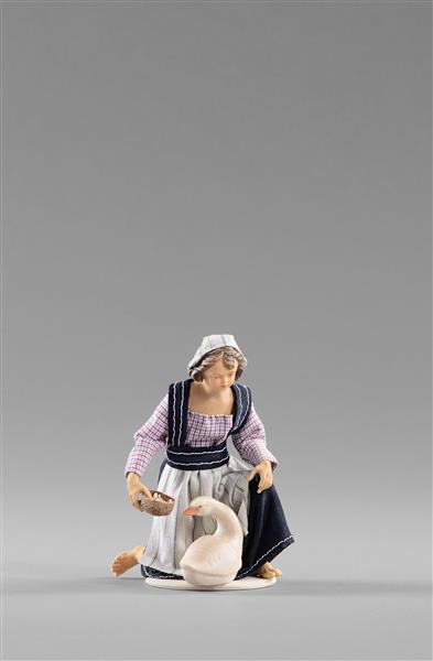 Mädchen mit Gans Hannah alpin Mädchen mit Gans Hannah alpin