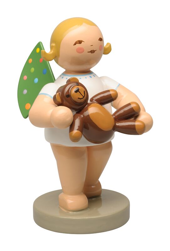 Engel mit farbigen Flügelpunkten und Teddy Engel mit farbigen Flügelpunkten und Teddy