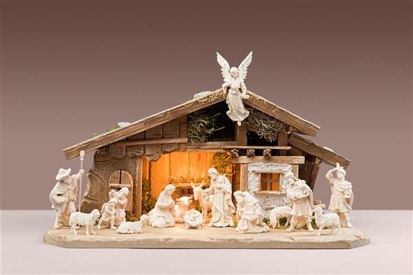 Set 15 Figuren + Stall Mühlbach + LED Beleuchtung Set 15 Figuren + Stall Mühlbach + LED Beleuchtung