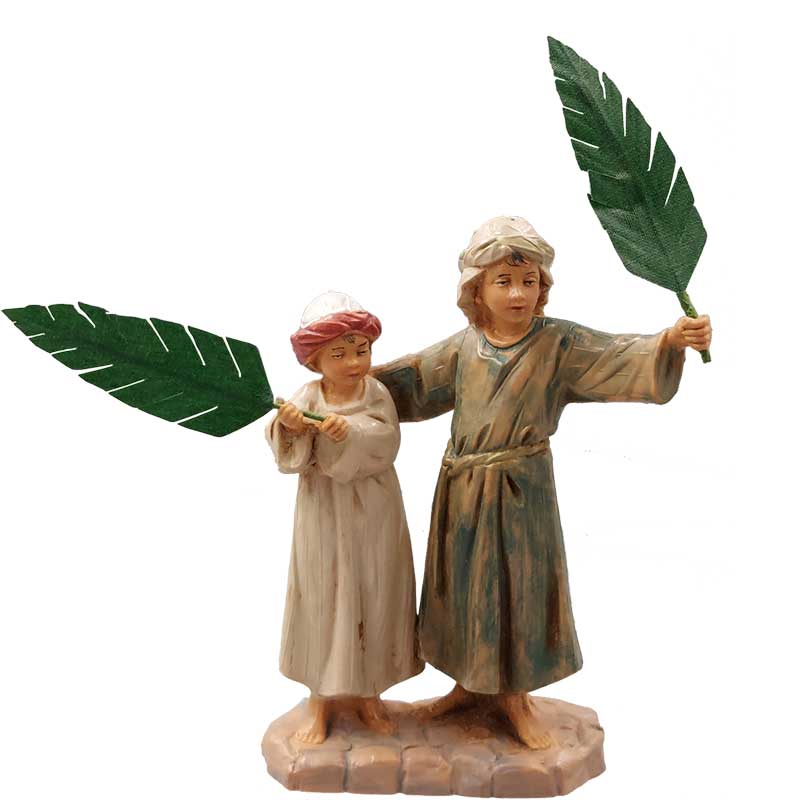 Kinder mit Palmwedel