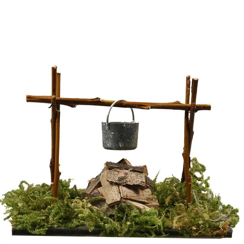 Hirtenfeuer flach mit Flacker-LED Hirtenfeuer flach mit Flacker-LED