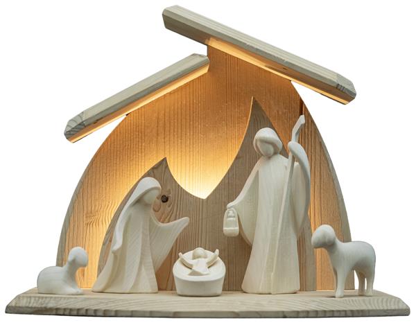 LED Fam.Stall Altea mit Hl. Fam. Aram und 2 Schafe LED Fam.Stall Altea mit Hl. Fam. Aram und 2 Schafe