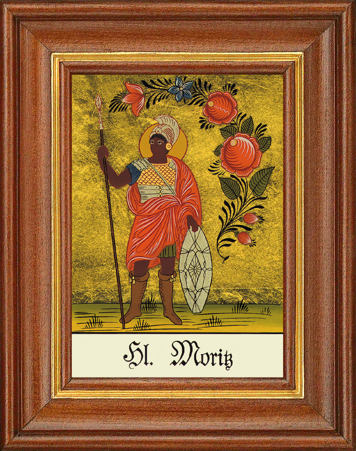 Hl. Moritz - Hinterglasbild Hl. Moritz - Hinterglasbild
