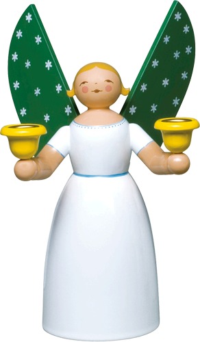 Lichterengel mit 2 Haltern weiss Gr.7