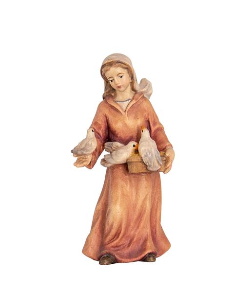 Frau mit Tauben
