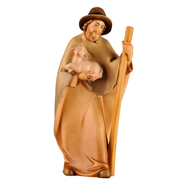 Schäfer Hirte mit Lamm und Stock Schäfer Hirte mit Lamm und Stock