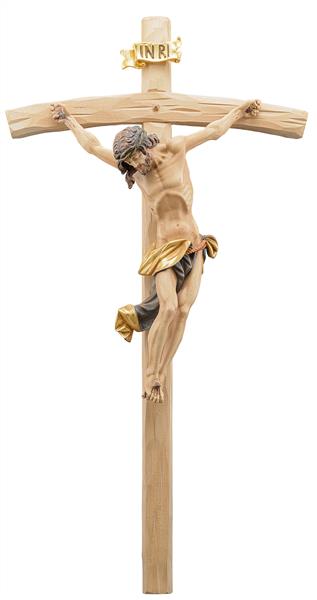 Christus barock mit gebogenem Kreuz Tuch
