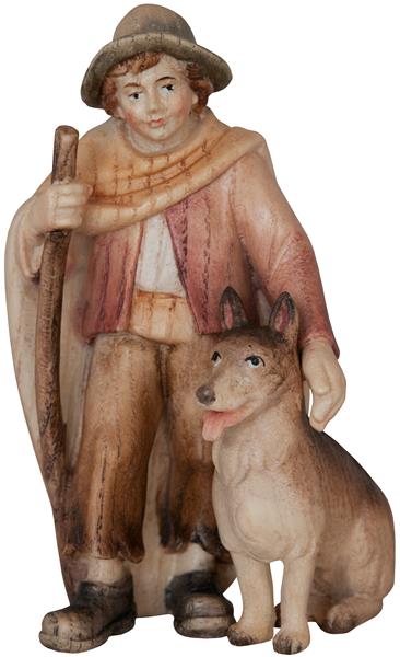 Hirtenjunge mit Schäferhund und Stock Hirtenjunge mit Schäferhund und Stock