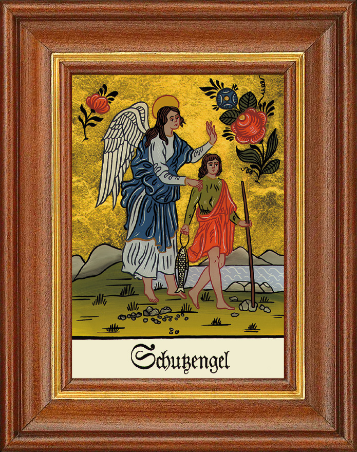 Schutzengel - Hinterglasbild