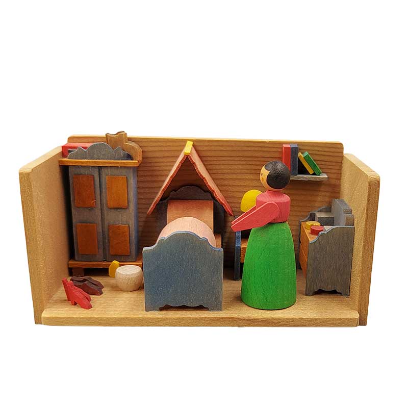 Miniaturstube Schlafzimmer