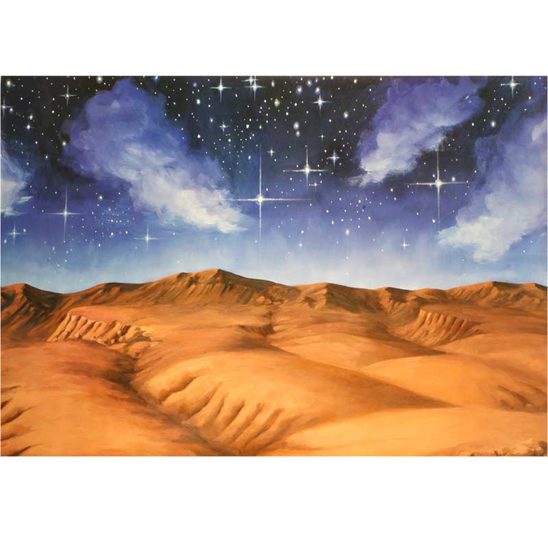 Krippenhintergrund Papier Orient "Wüste, Berge"