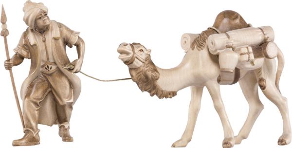 Kamel mit Treiber und Gepäck Kamel mit Treiber und Gepäck