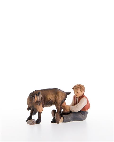 Bub mit Ziege (melkend) Bub mit Ziege (melkend)
