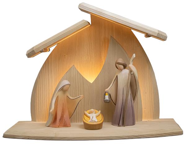 LED Familienstall Altea mit Hl. Familie Aram 4 tlg.