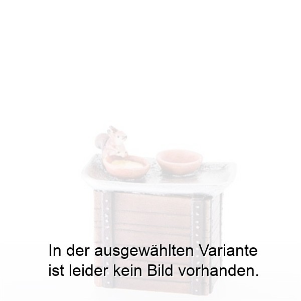 Tablett mit Suppen und Eichhörnchen