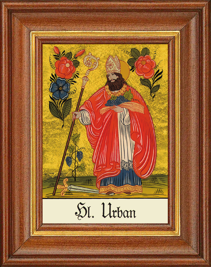Hl. Urban - Hinterglasbild Hl. Urban - Hinterglasbild