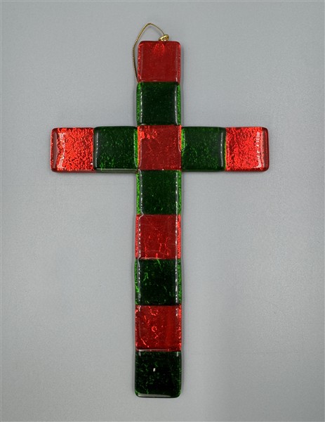 Glaskreuz rot-grün