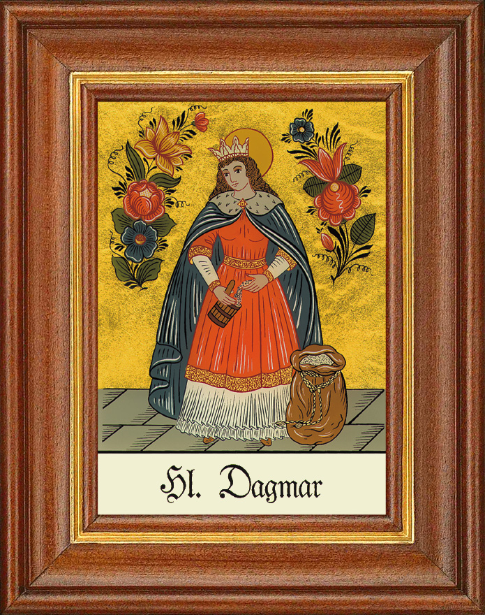 Hl. Dagmar - Hinterglasbild Hl. Dagmar - Hinterglasbild