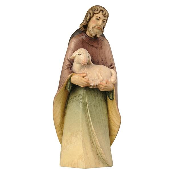 Hirt stehend mit Schaf Hirt stehend mit Schaf