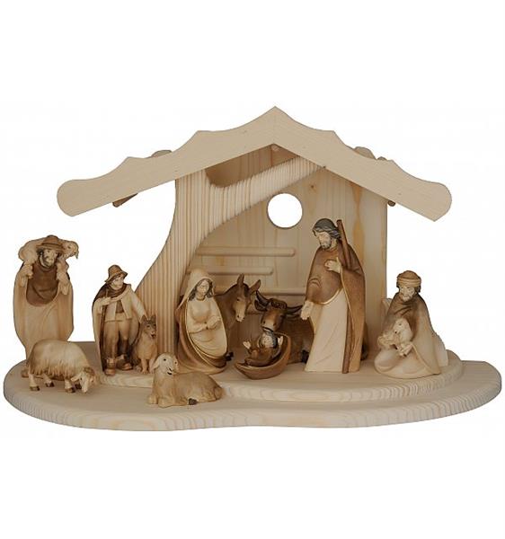 Stall modern mit 12 Figuren der Morgensternkrippe Stall modern mit 12 Figuren der Morgensternkrippe