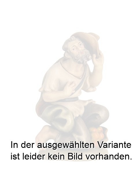 Hirt kniend mit Hut mit Sockel