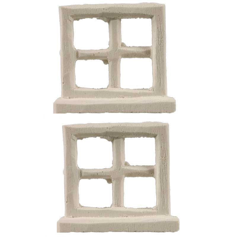 Fenster m. Kreuz aus Gips, ca. 5 cm Fenster m. Kreuz aus Gips, ca. 5 cm