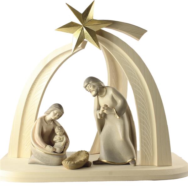 Stall mit Stern + Hl. Familie Stall mit Stern + Hl. Familie