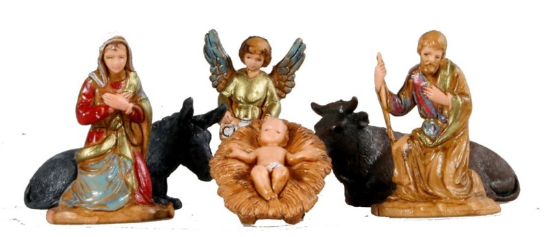 Hlg. Familie mit Engel, Ochs und Esel Hlg. Familie mit Engel, Ochs und Esel