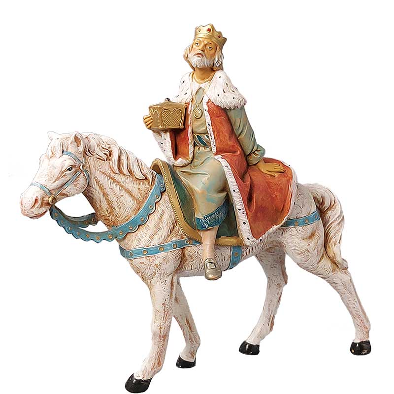 König auf Pferd reitend