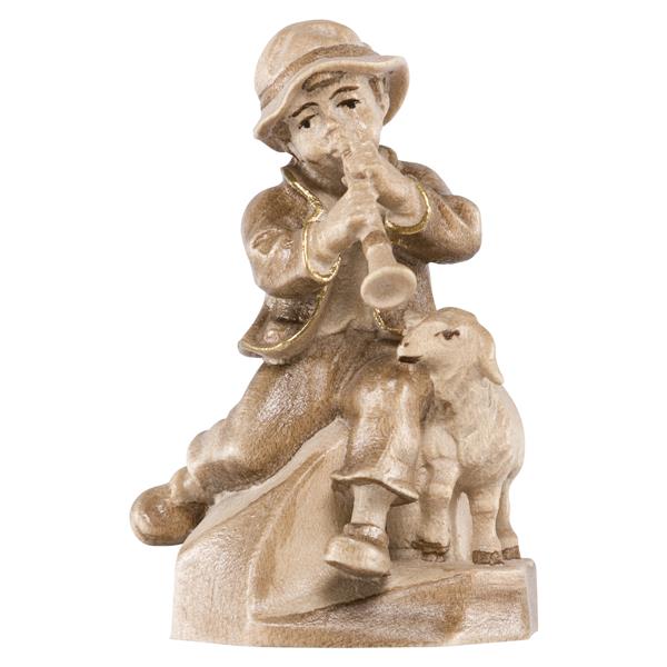 Flötenjunge sitzend Flötenjunge sitzend