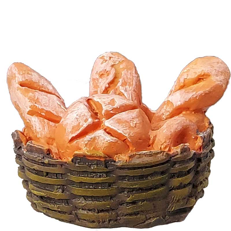 Korb oval mit Brot - Poly