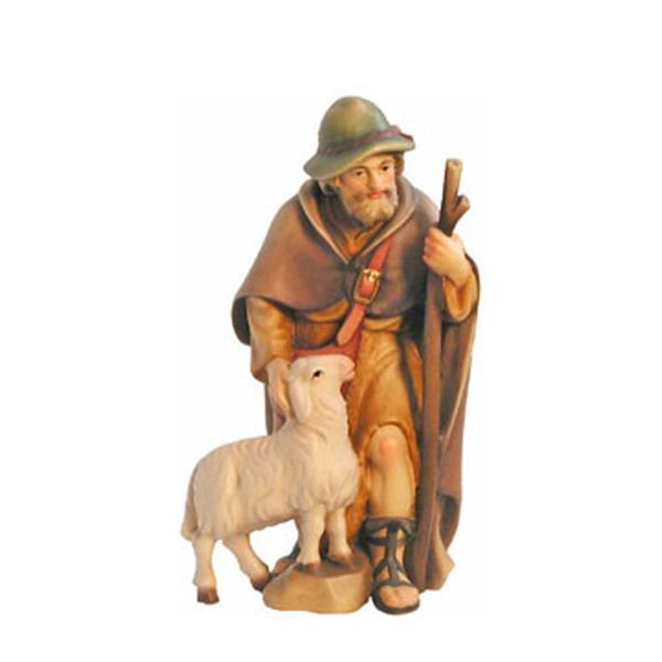 Hirt mit Stock und Schaf