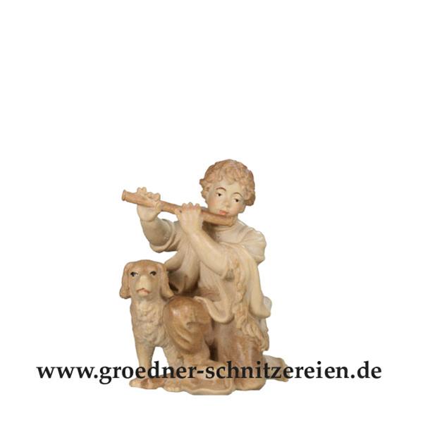 Junge mit Flöte und Hund Junge mit Flöte und Hund